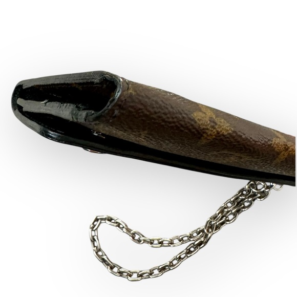 LOUIS VUITTON Monogram Macassar Portefeuille Brown w/Auth Chain - Picture 9 of 16